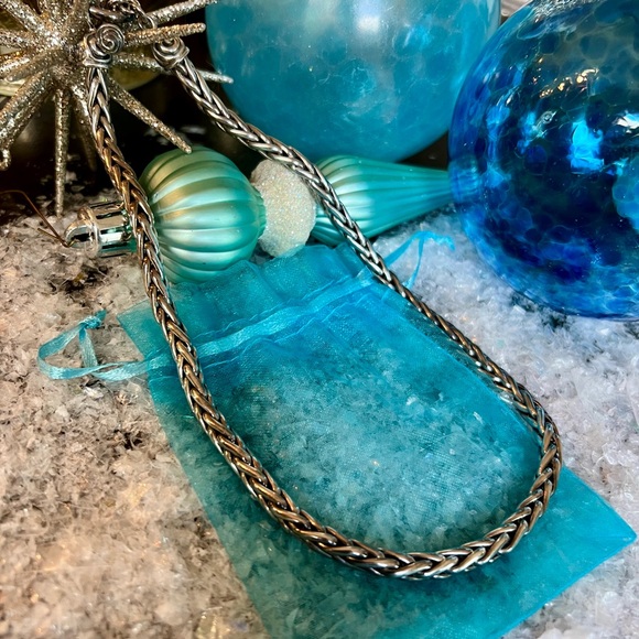 Fortunoff Sterling Silver Braided Chain Necklace - Picture 3 of 7